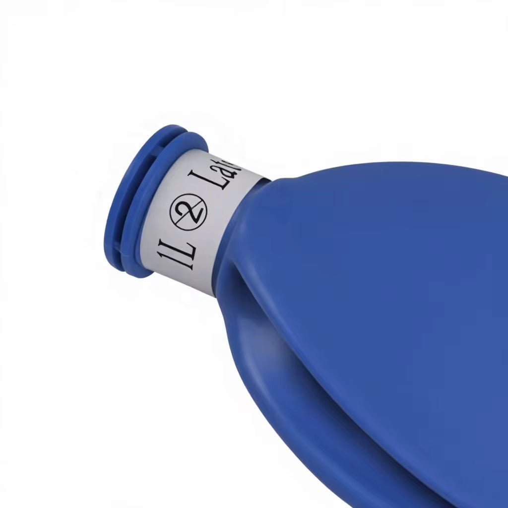 Sacs respiratoires en latex pour anesthésie, à usage unique, sac de réservoir, couleur bleue, 3L, 2L, IL, 0.5L