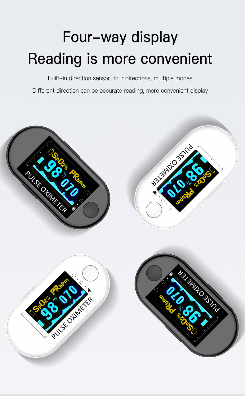 Oxymètre de pouls du bout des doigts à écran numérique Saturation en oxygène du sang Oxy Meter SPO2 Oxy Meter Rechargeable Handheld oxymeter